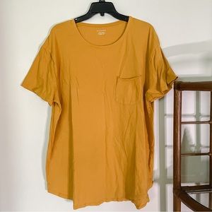 No Boundaries Mustard Yellow Pocket Tee